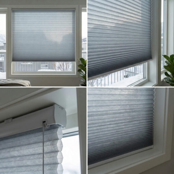 Plissegardin BASIC med snorbetjening dobbel duk 4