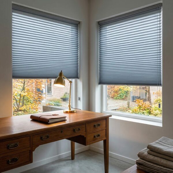 Plissegardin BASIC med snorbetjening dobbel duk 5